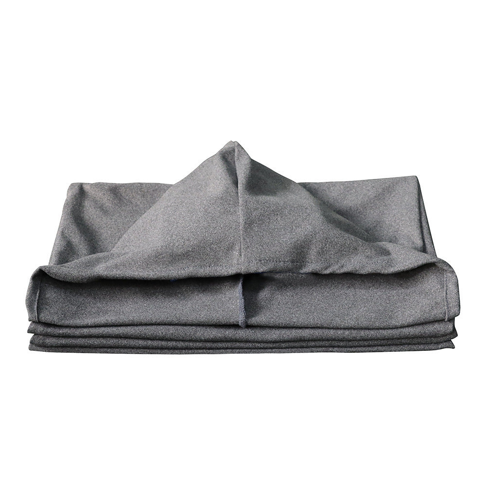 Hooded cocoon blanket folded